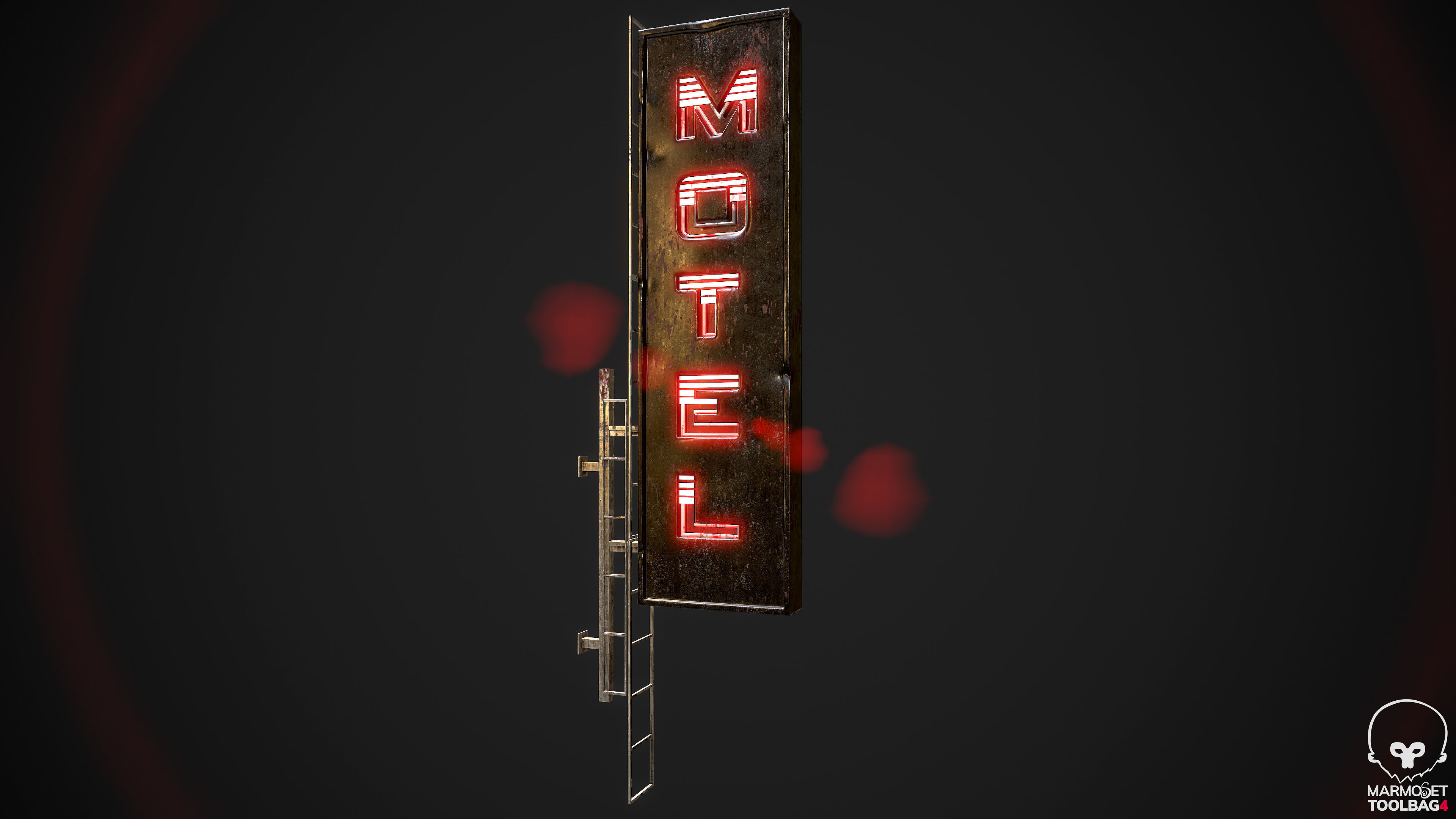 Neon signs Cyberpunk pack PBR Game Ready Low-poly Low-poly 3D model_13