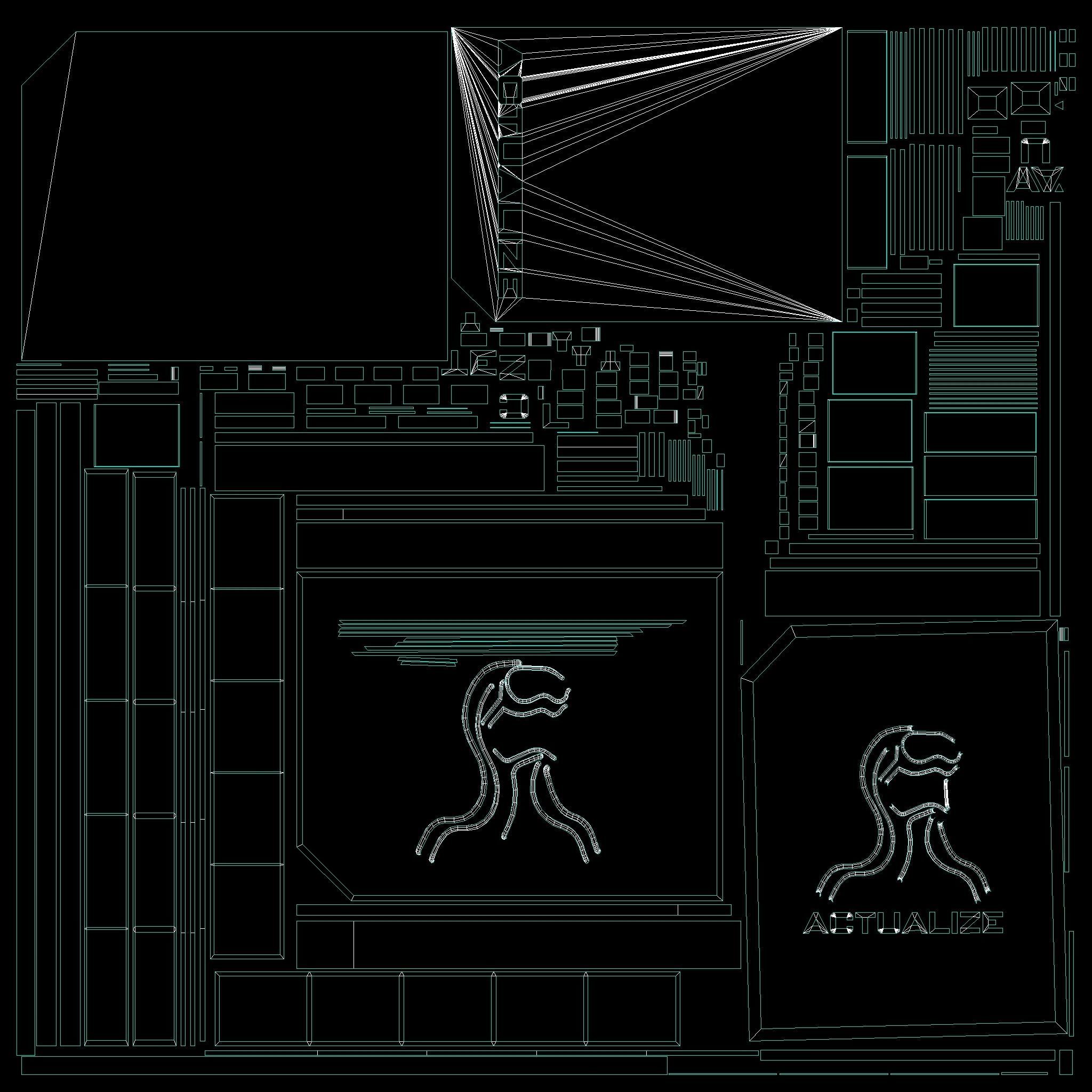 Neon signs Cyberpunk pack PBR Game Ready Low-poly Low-poly 3D model_37