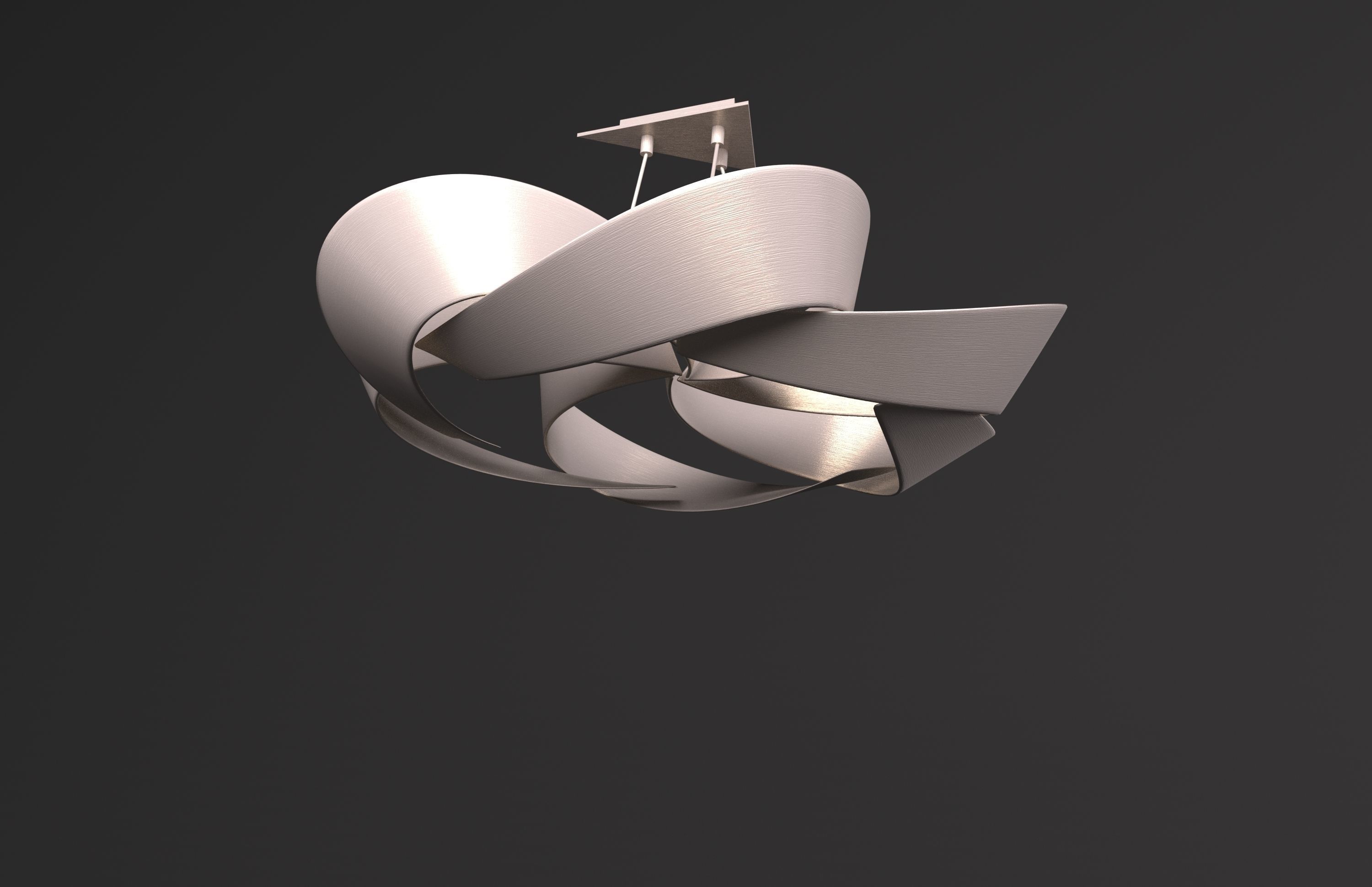 Hubbardton Forge Flux 39 12W Soft Gold LED Pendant Light 3D model_3