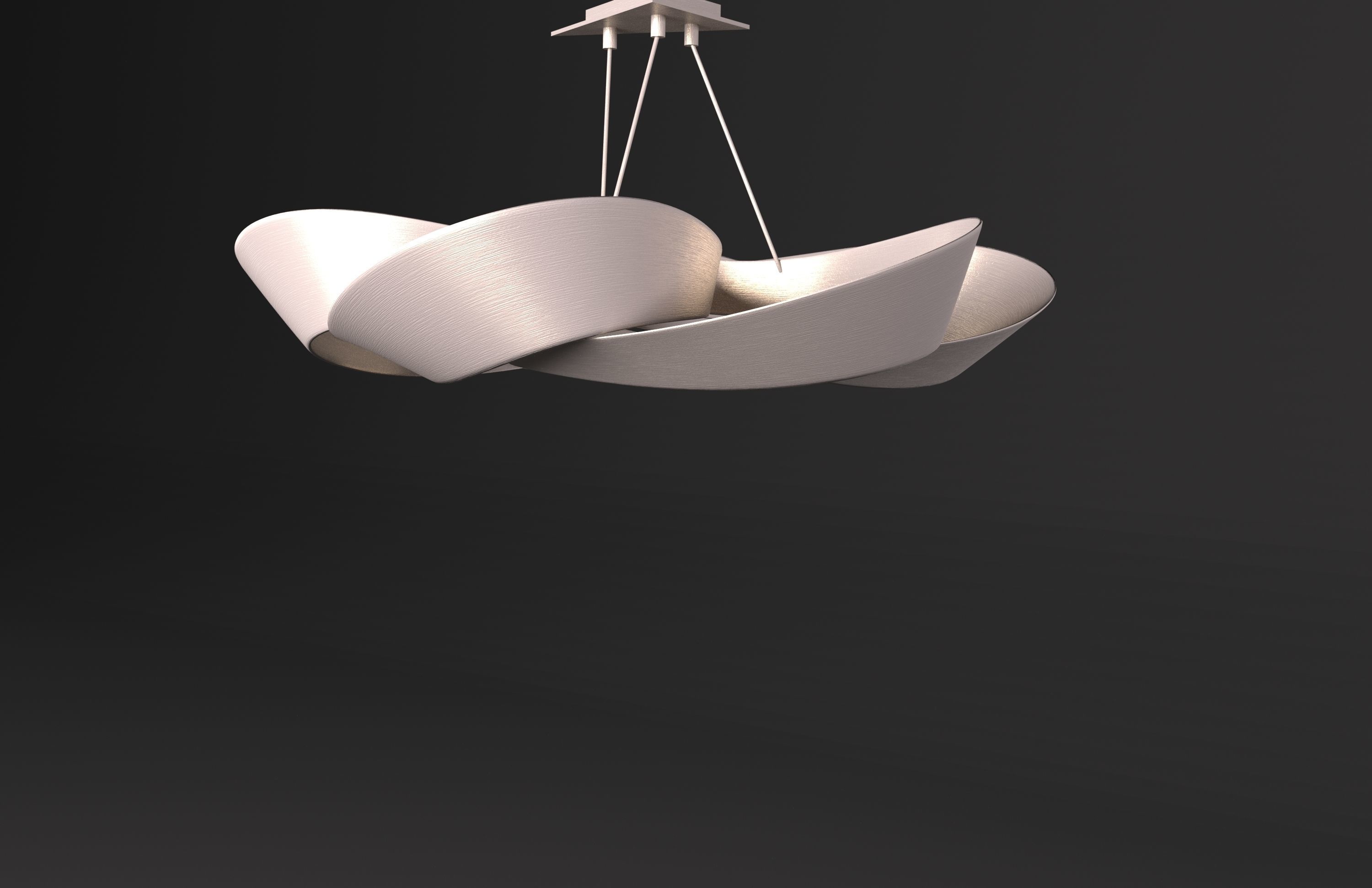 Hubbardton Forge Flux 39 12W Soft Gold LED Pendant Light 3D model_2