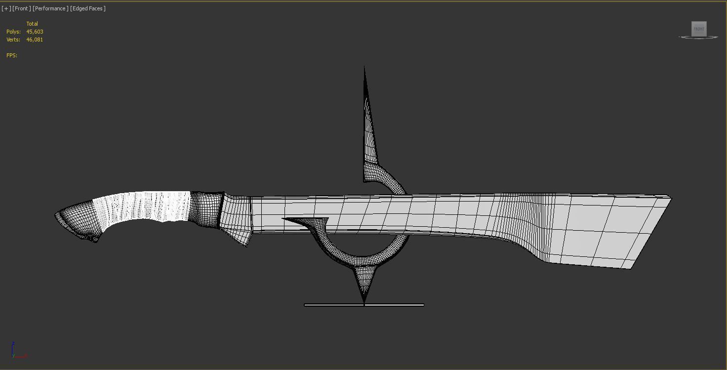 DUNE Sword of HARKONNEN Low-poly 3D model_11