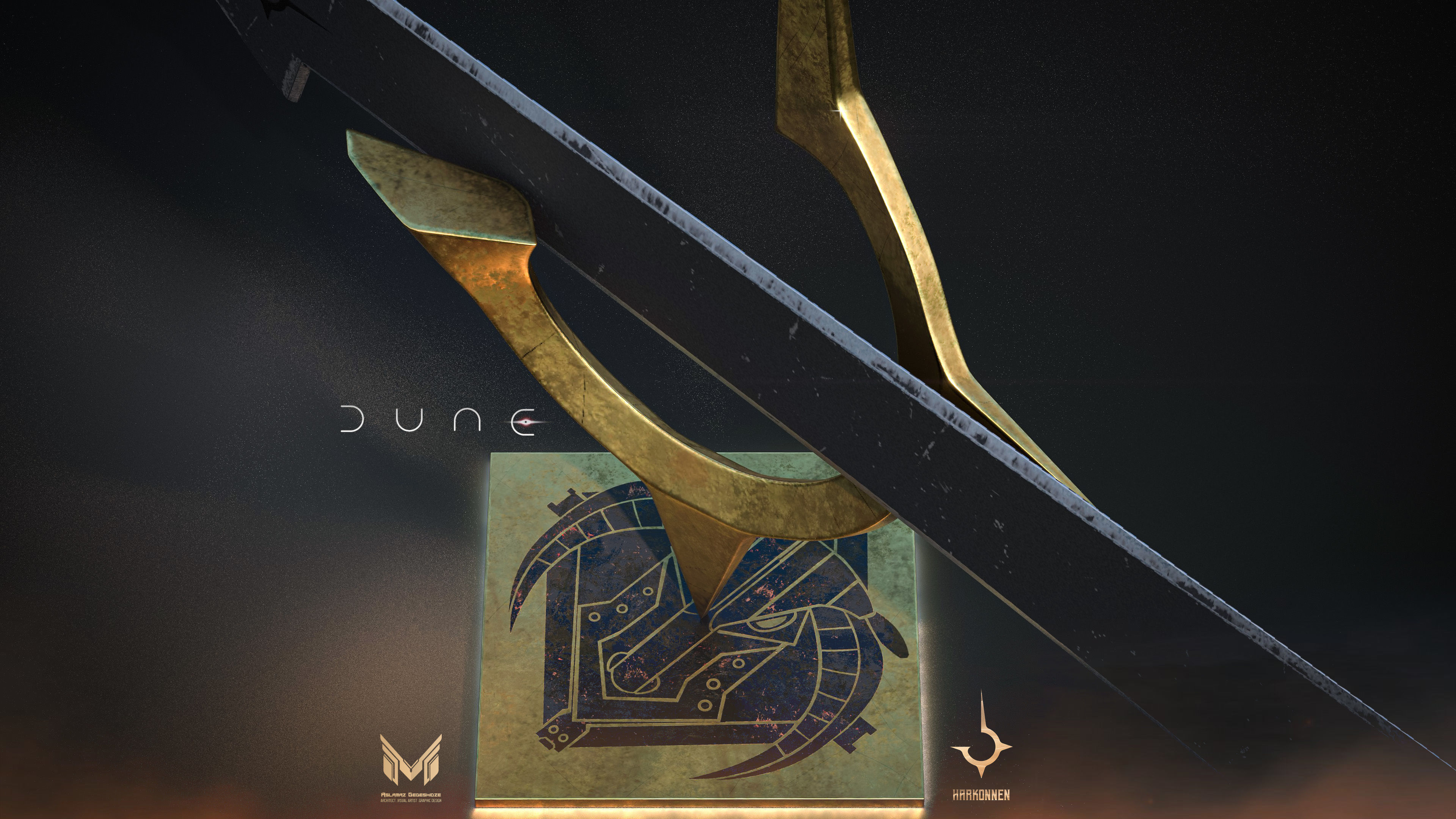 DUNE Sword of HARKONNEN Low-poly 3D model_10