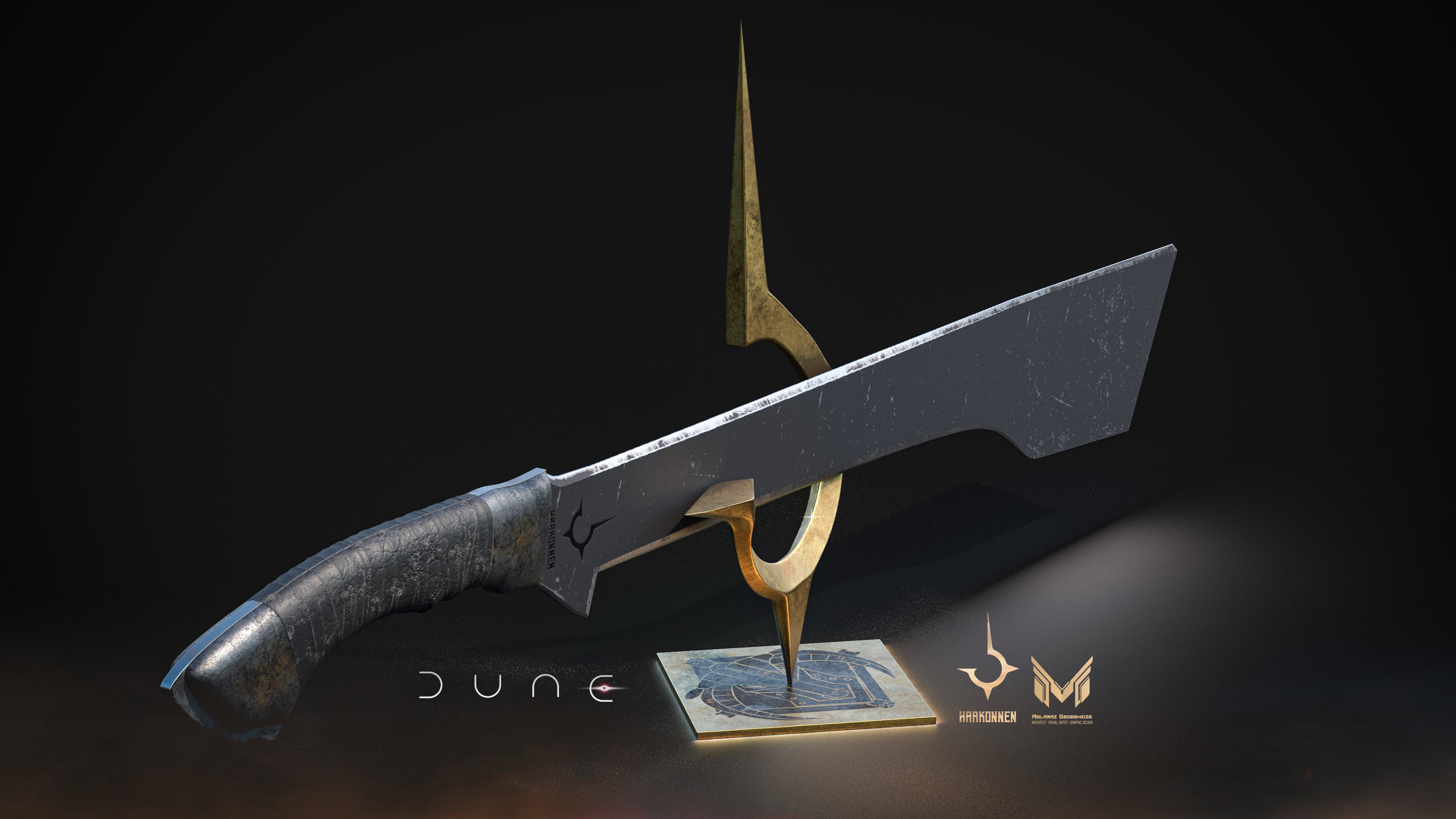 DUNE Sword of HARKONNEN Low-poly 3D model_3