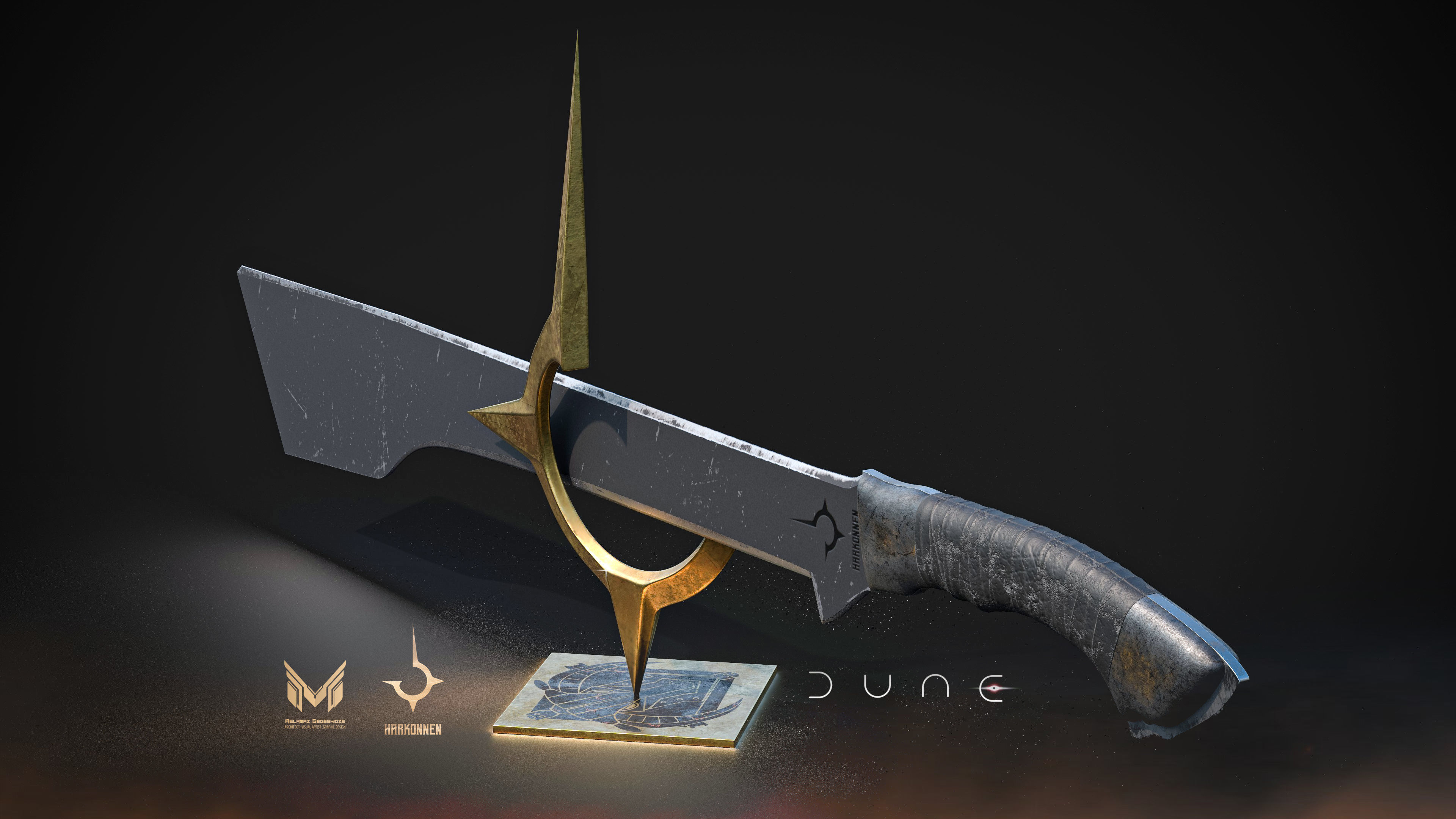 DUNE Sword of HARKONNEN Low-poly 3D model_4