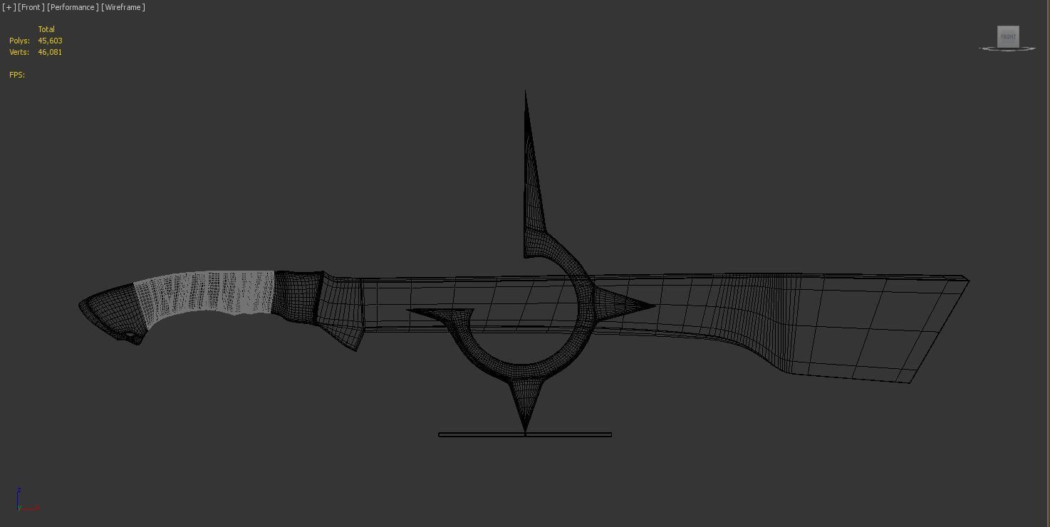 DUNE Sword of HARKONNEN Low-poly 3D model_12