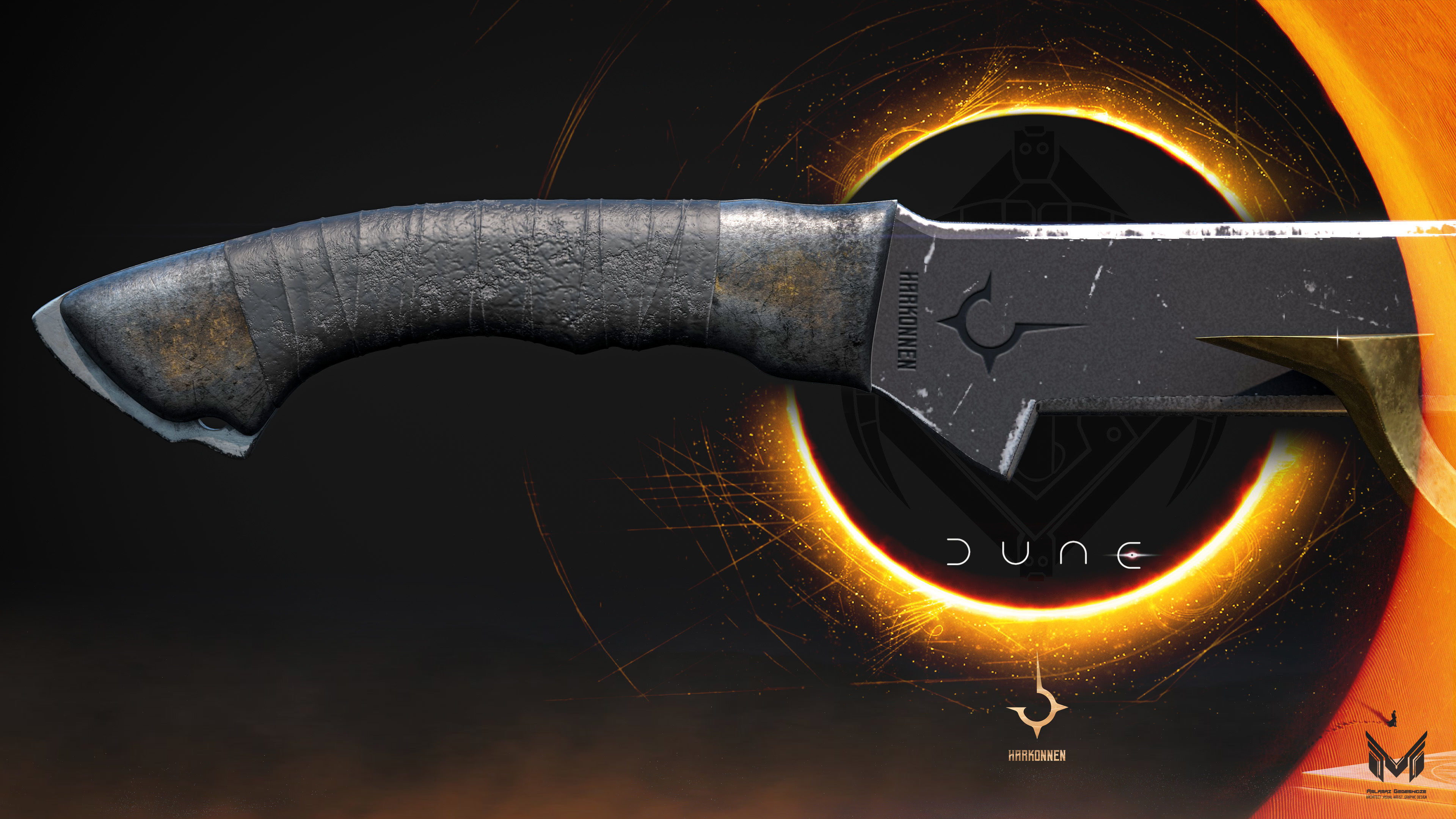 DUNE Sword of HARKONNEN Low-poly 3D model_7