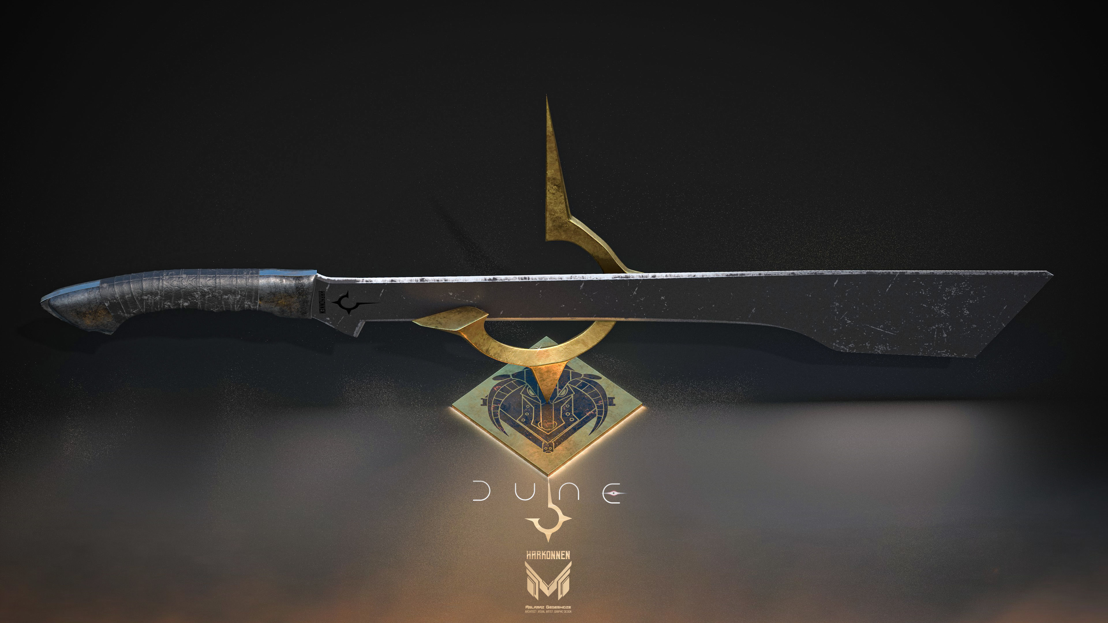 DUNE Sword of HARKONNEN Low-poly 3D model_2