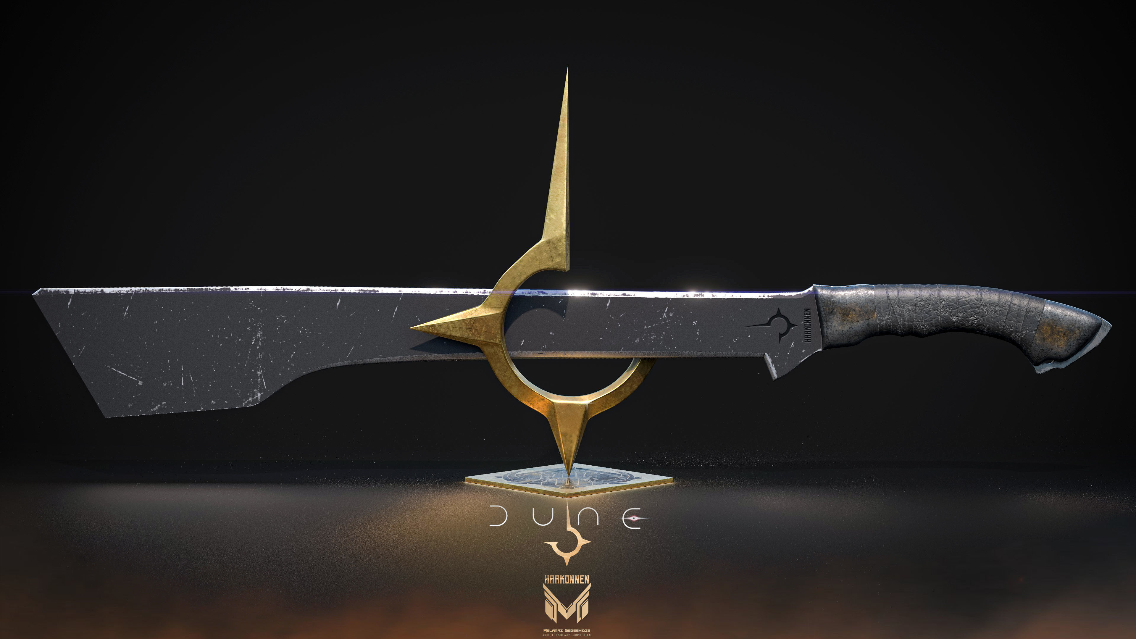 DUNE Sword of HARKONNEN Low-poly 3D model_5