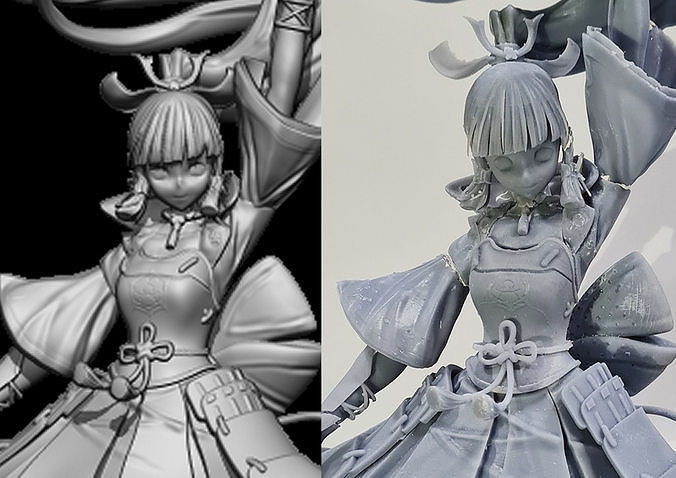 Kamisato Ayaka 3D Printable Model Statue 3D print model