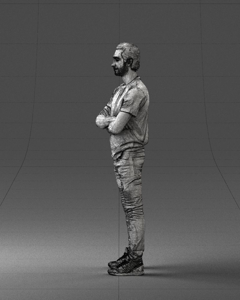 Male actor in dark tights 0381 3D model_11