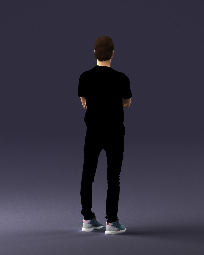 Male actor in dark tights 0381 3D model_21