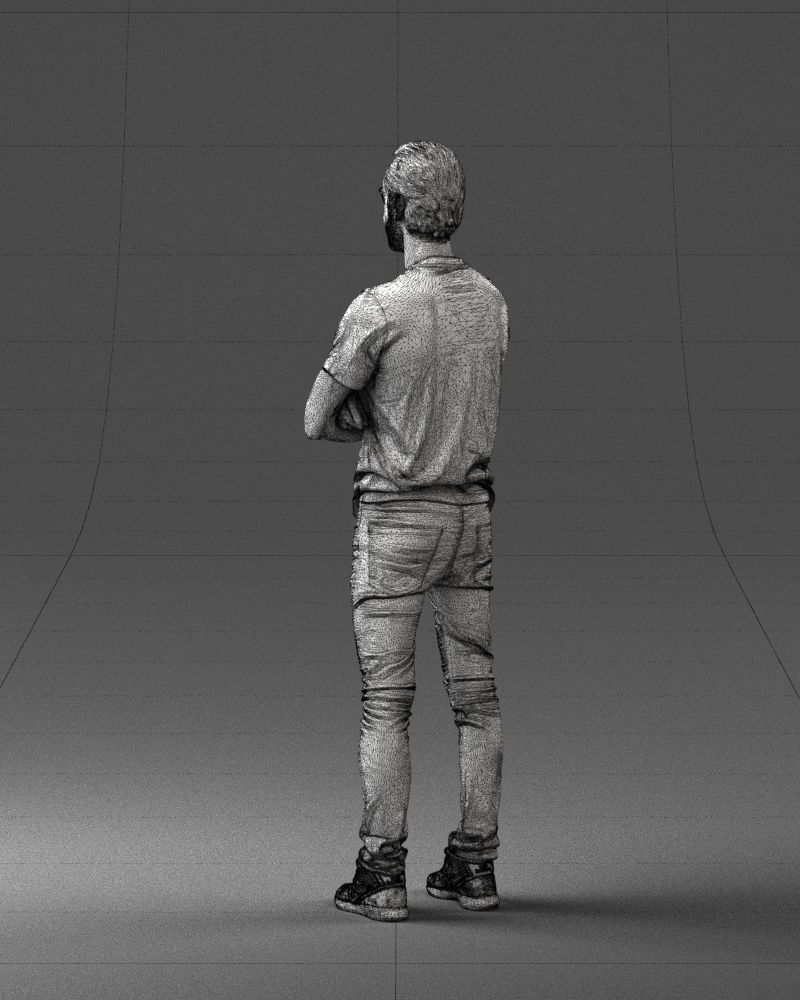 Male actor in dark tights 0381 3D model_17