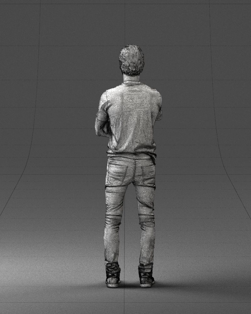 Male actor in dark tights 0381 3D model_20