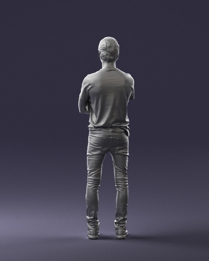 Male actor in dark tights 0381 3D model_19