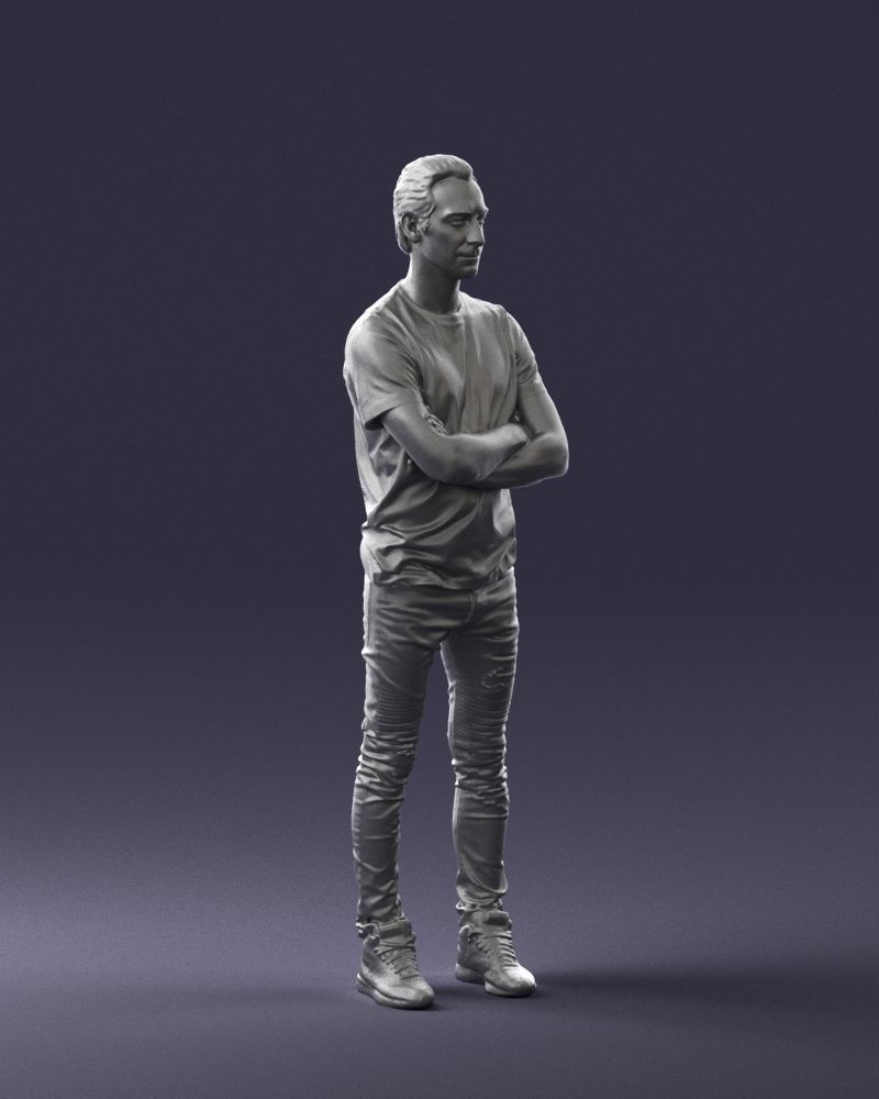 Male actor in dark tights 0381 3D model_34