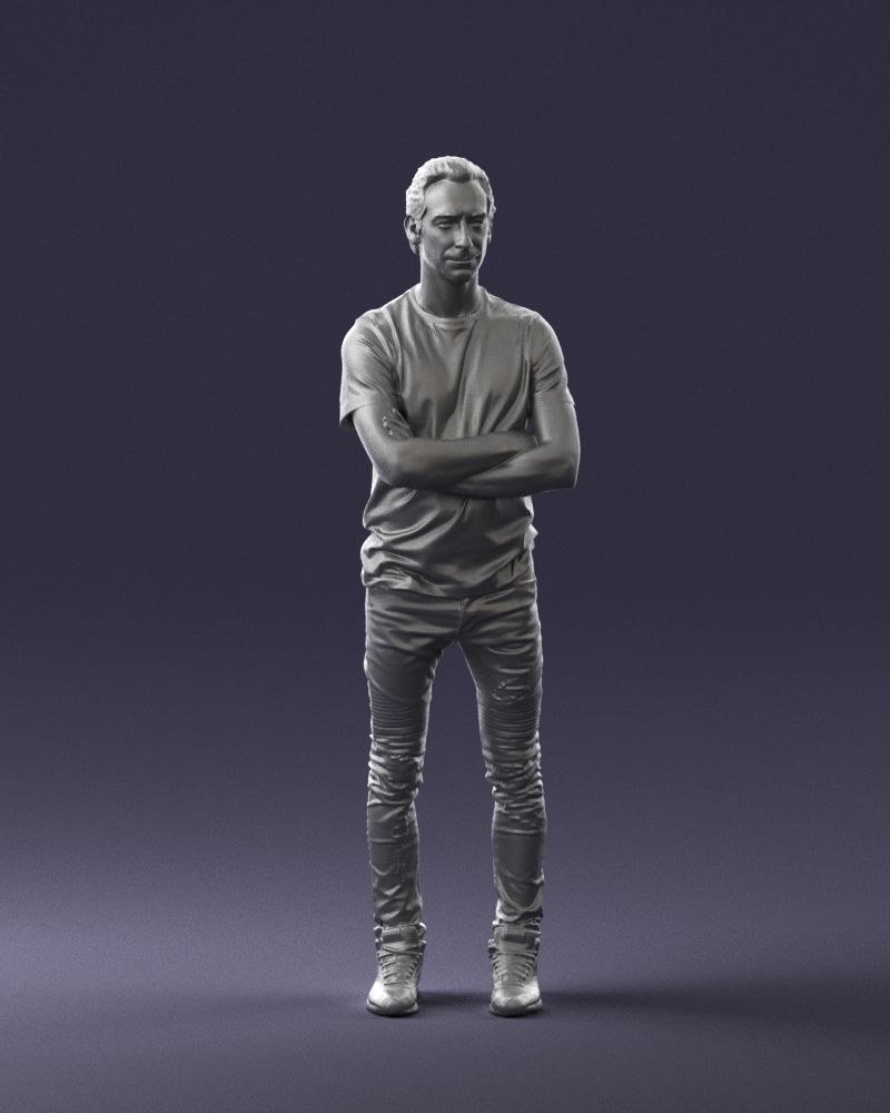 Male actor in dark tights 0381 3D model_37