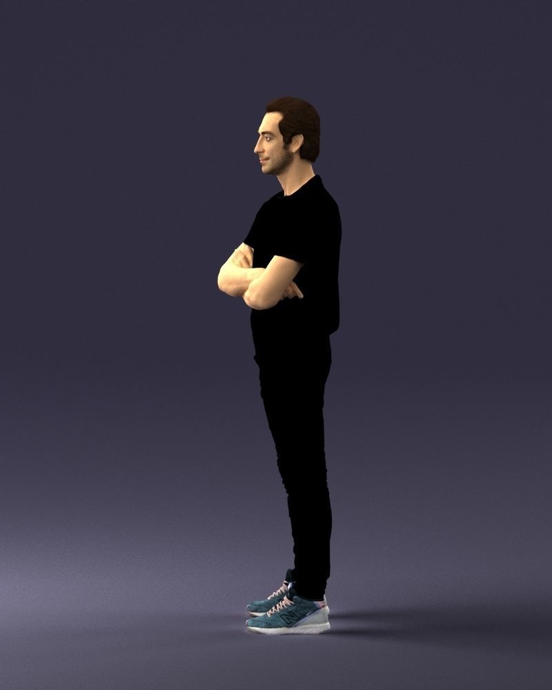 Male actor in dark tights 0381 3D model_9