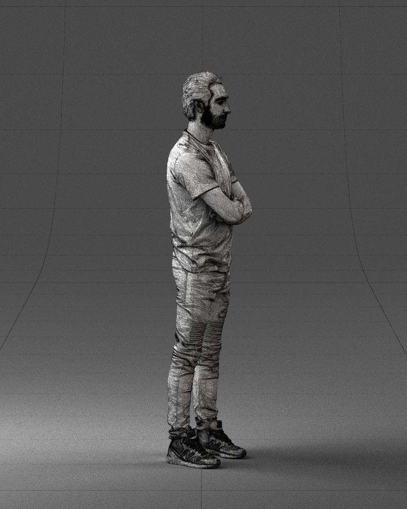 Male actor in dark tights 0381 3D model_32