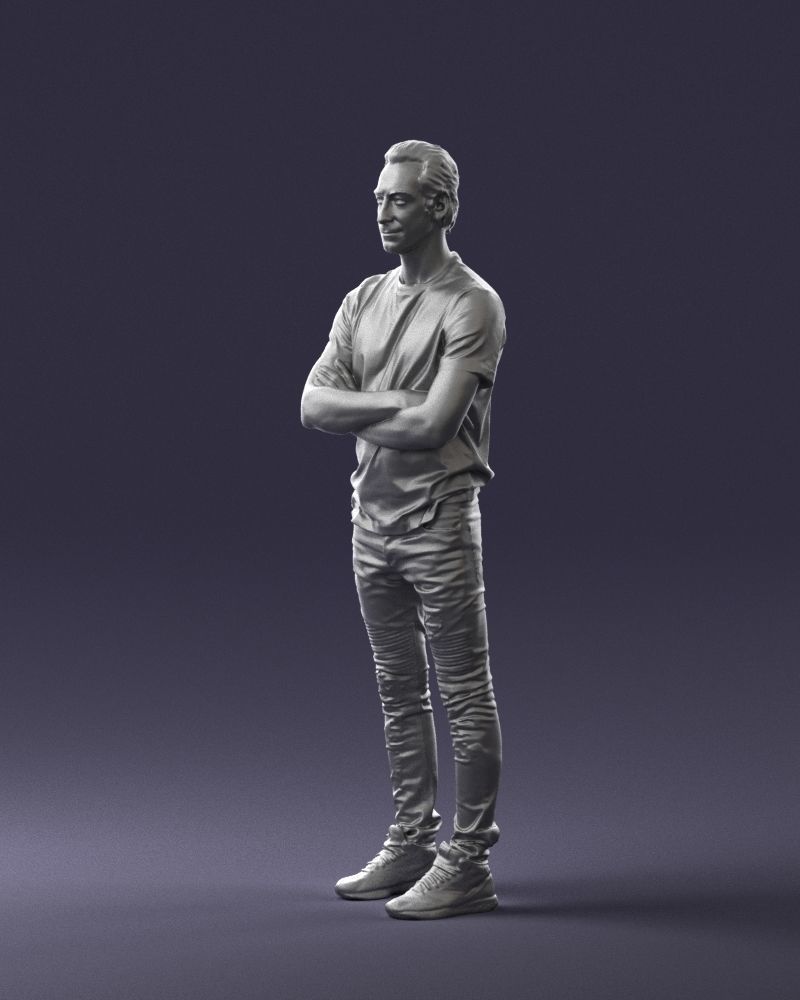 Male actor in dark tights 0381 3D model_7
