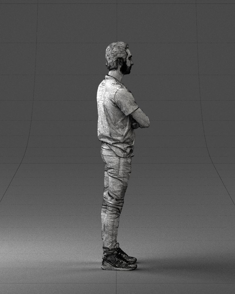 Male actor in dark tights 0381 3D model_29
