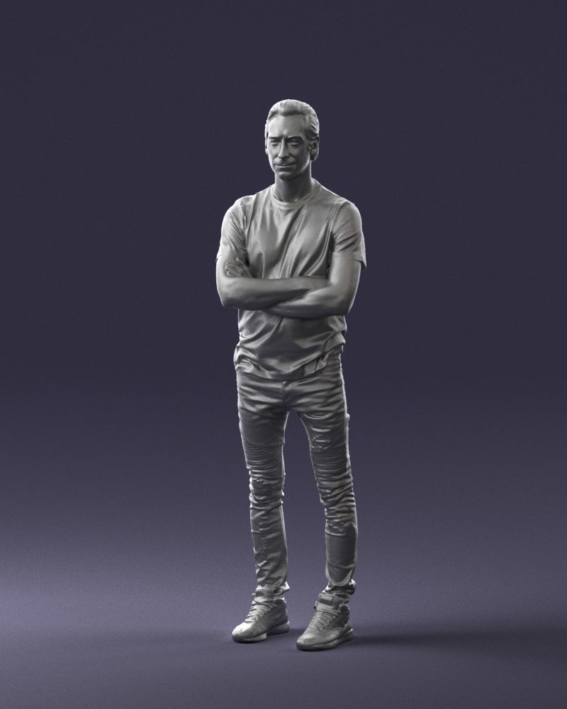 Male actor in dark tights 0381 3D model_4