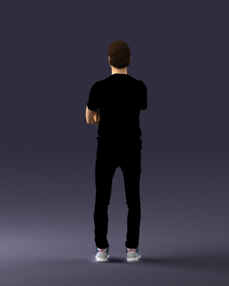Male actor in dark tights 0381 3D model_18