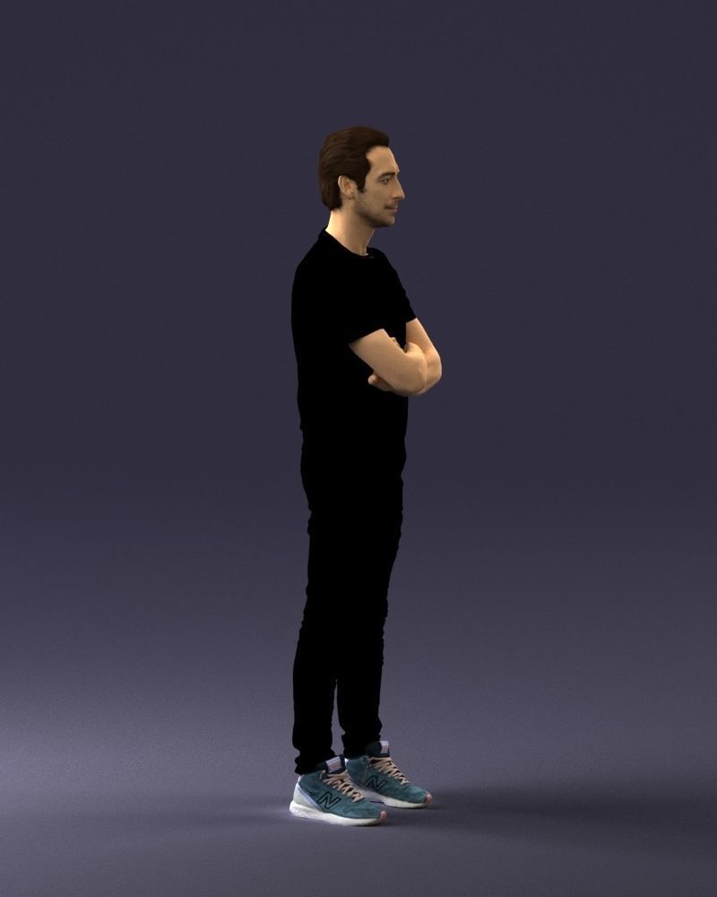 Male actor in dark tights 0381 3D model_30