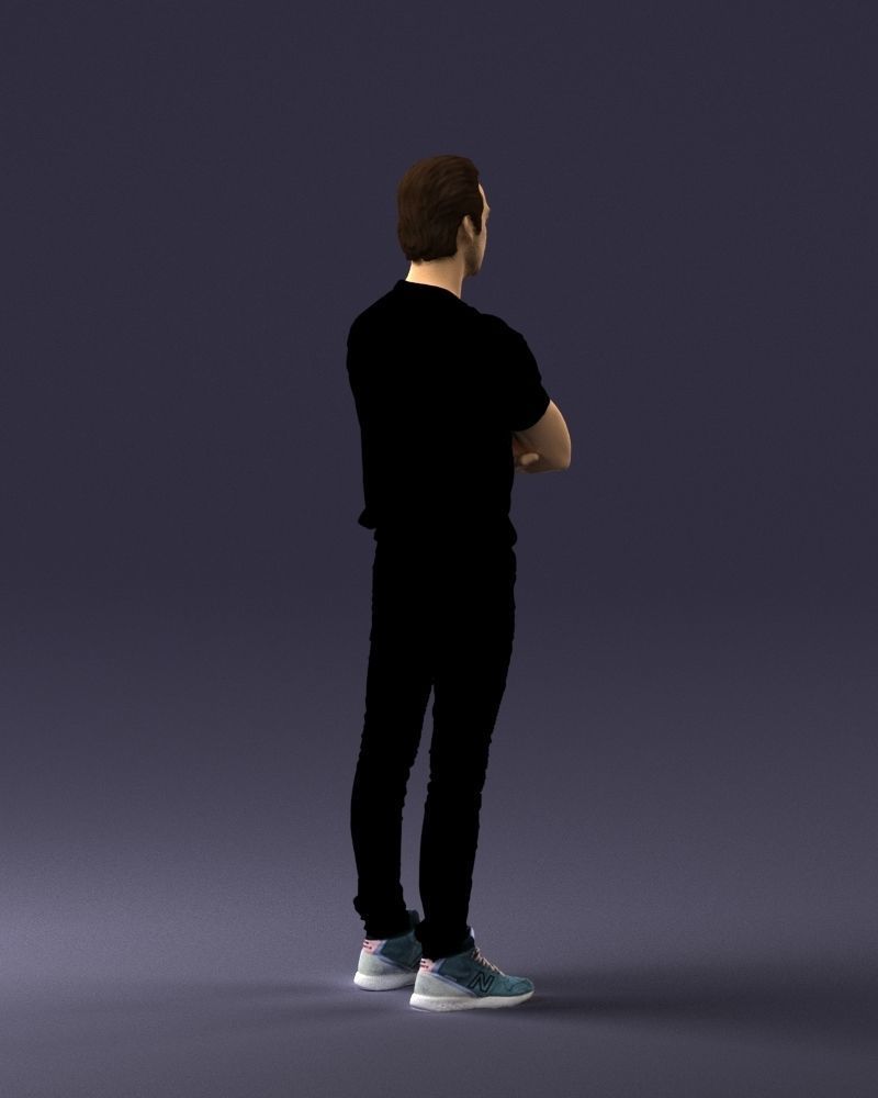 Male actor in dark tights 0381 3D model_24