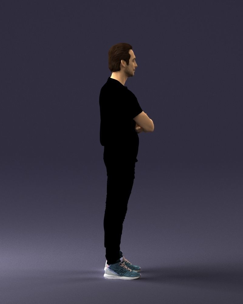 Male actor in dark tights 0381 3D model_27