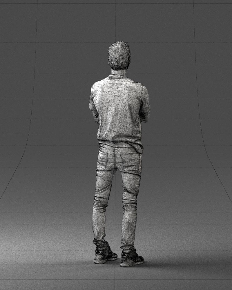 Male actor in dark tights 0381 3D model_23