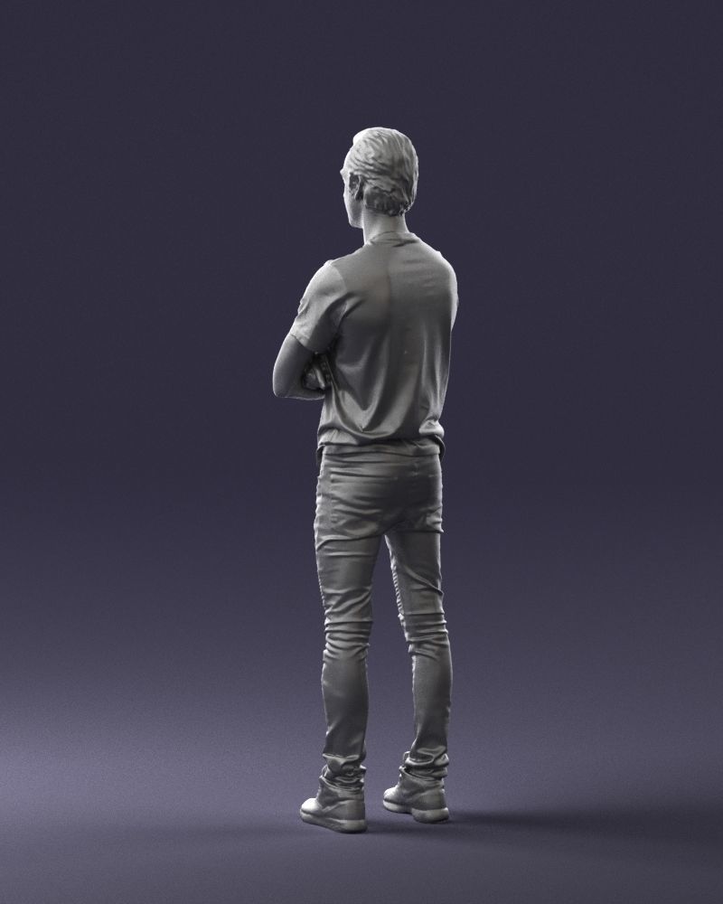 Male actor in dark tights 0381 3D model_16