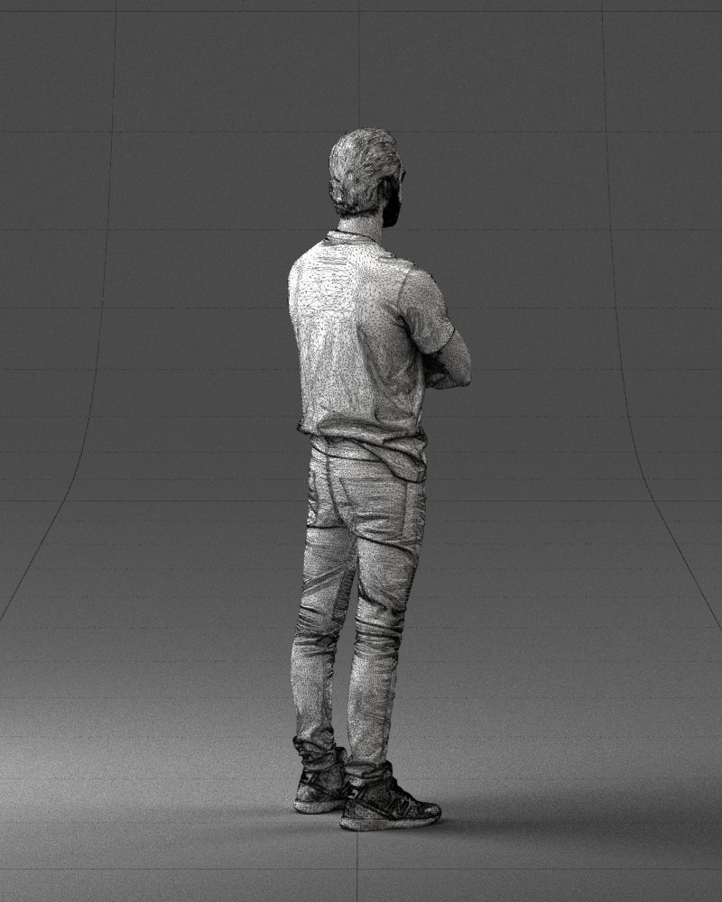 Male actor in dark tights 0381 3D model_26