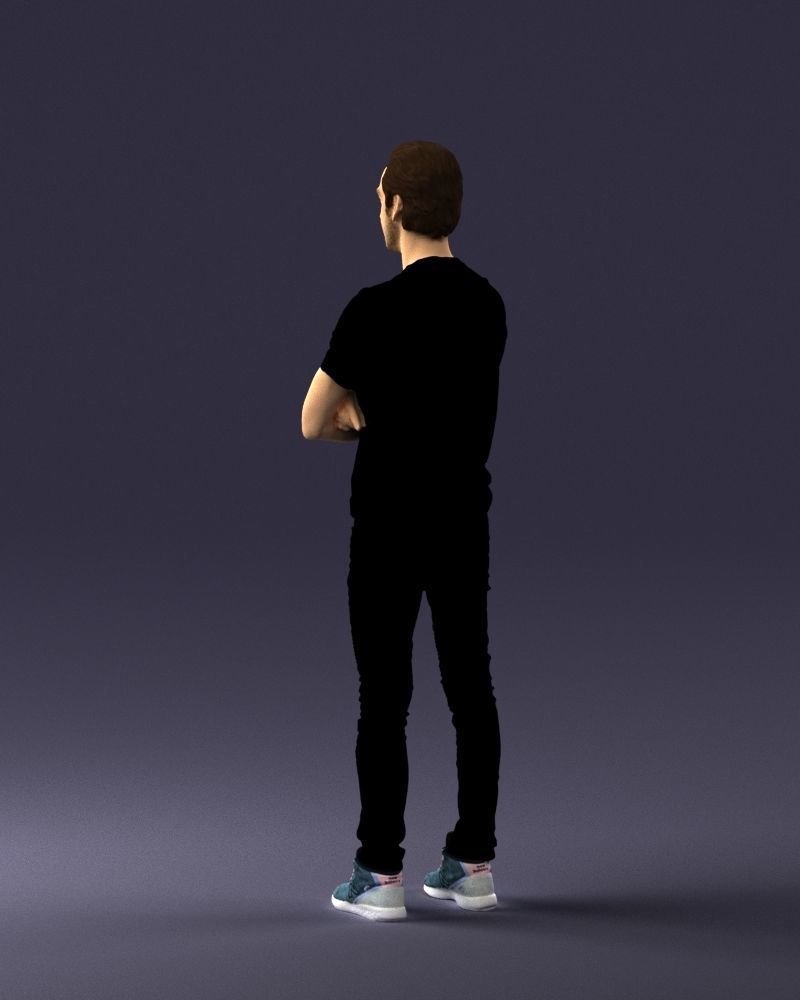 Male actor in dark tights 0381 3D model_15