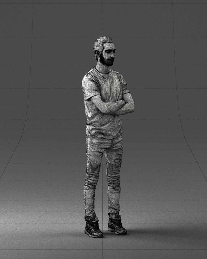 Male actor in dark tights 0381 3D model_35