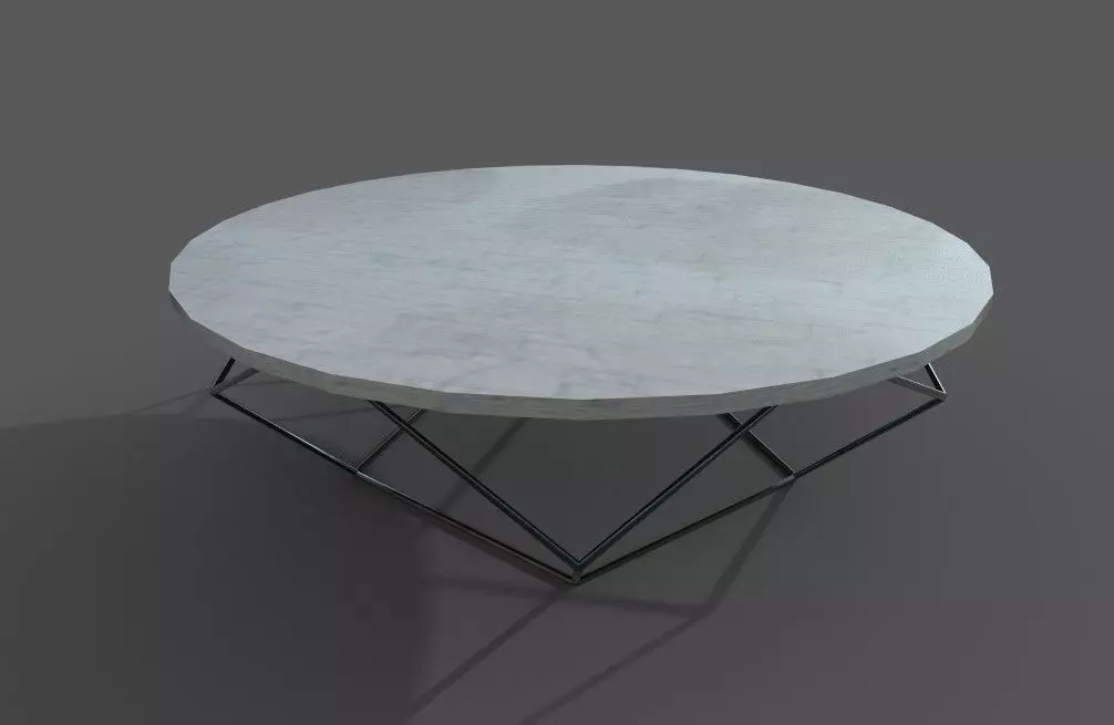 Modern Coffee table  Low-poly 3D model_0
