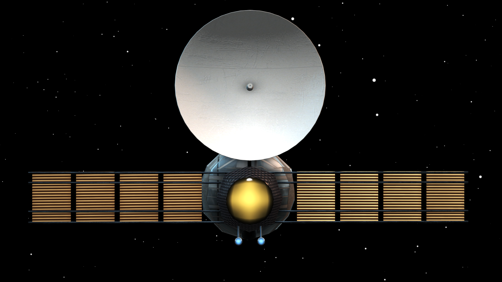 Space Probe 3D Model OBJ 3DS