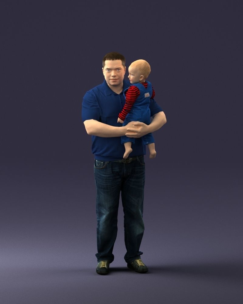 Man with child 0132 3D model_33