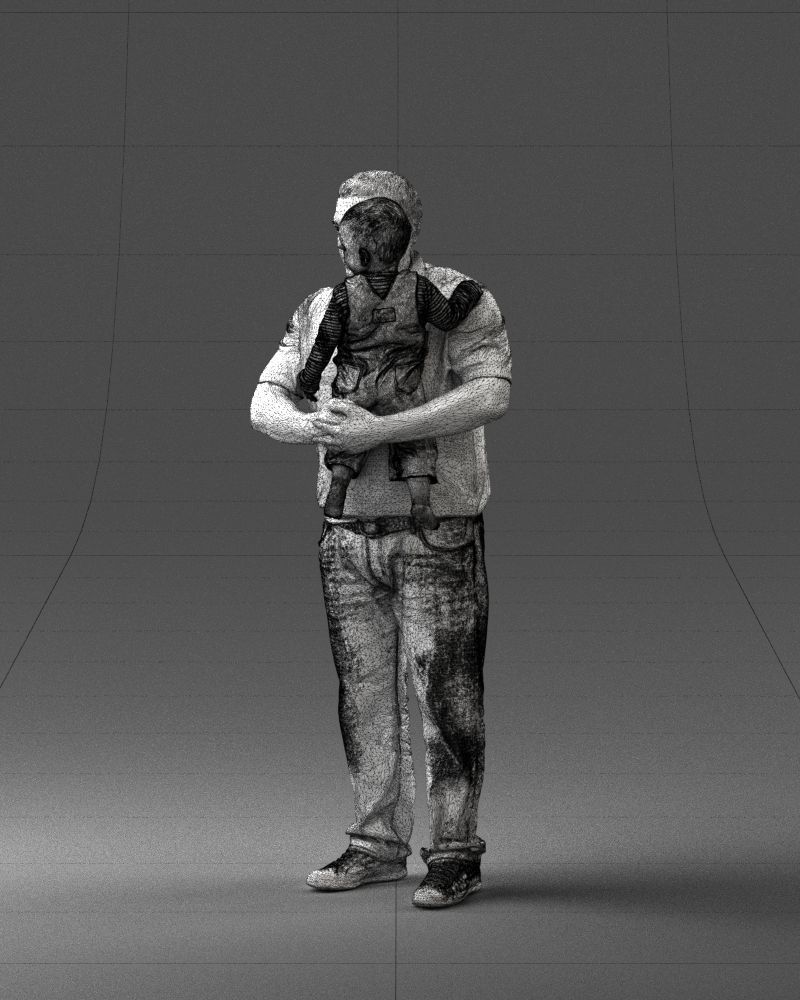 Man with child 0132 3D model_29