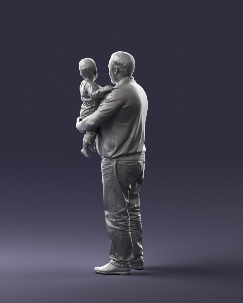 Man with child 0132 3D model_22