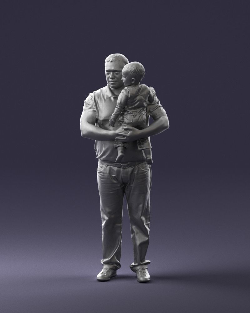 Man with child 0132 3D model_31