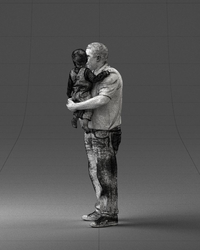 Man with child 0132 3D model_26