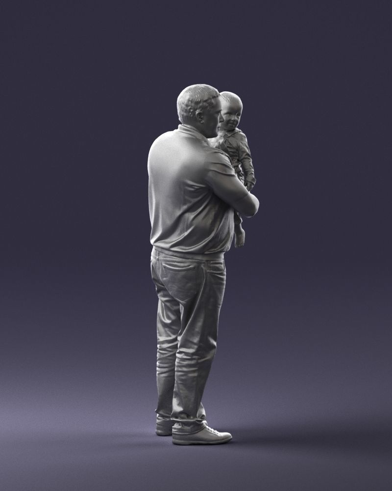 Man with child 0132 3D model_13