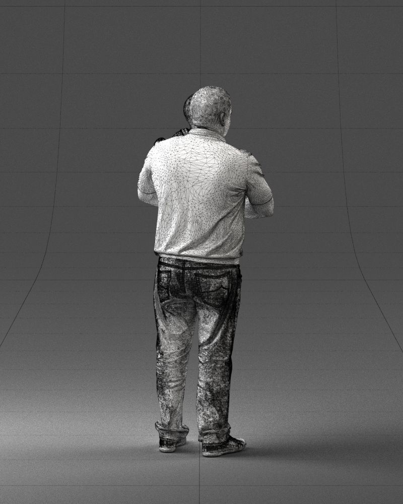 Man with child 0132 3D model_17