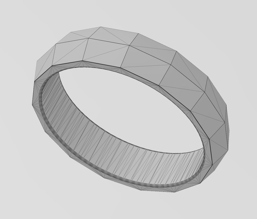 Faceted triangular fashion band US sizes 5to13 3D print model_17