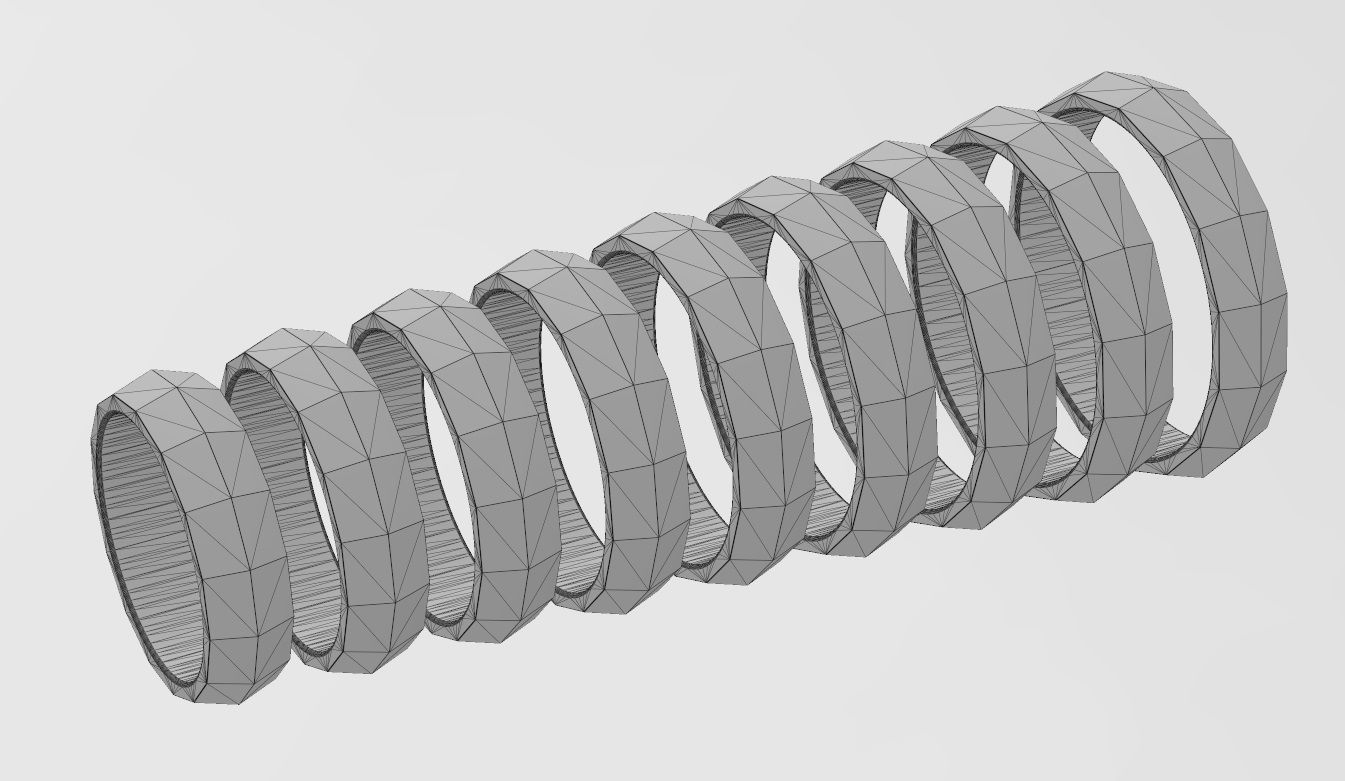 Faceted triangular fashion band US sizes 5to13 3D print model_18