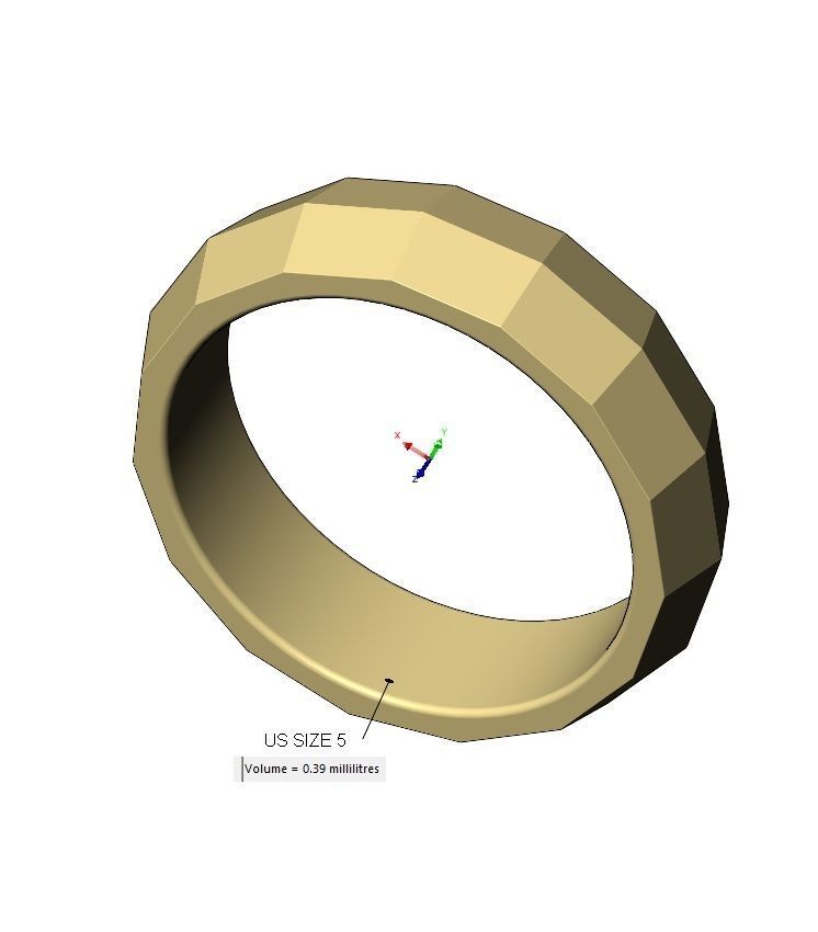 Faceted triangular fashion band US sizes 5to13 3D print model_14
