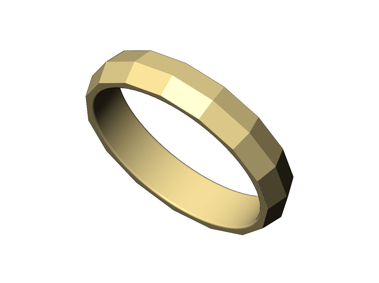 Faceted triangular fashion band US sizes 5to13 3D print model_4