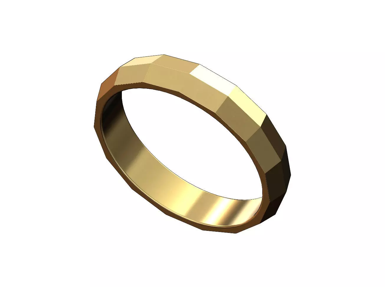 Faceted triangular fashion band US sizes 5to13 3D print model_0