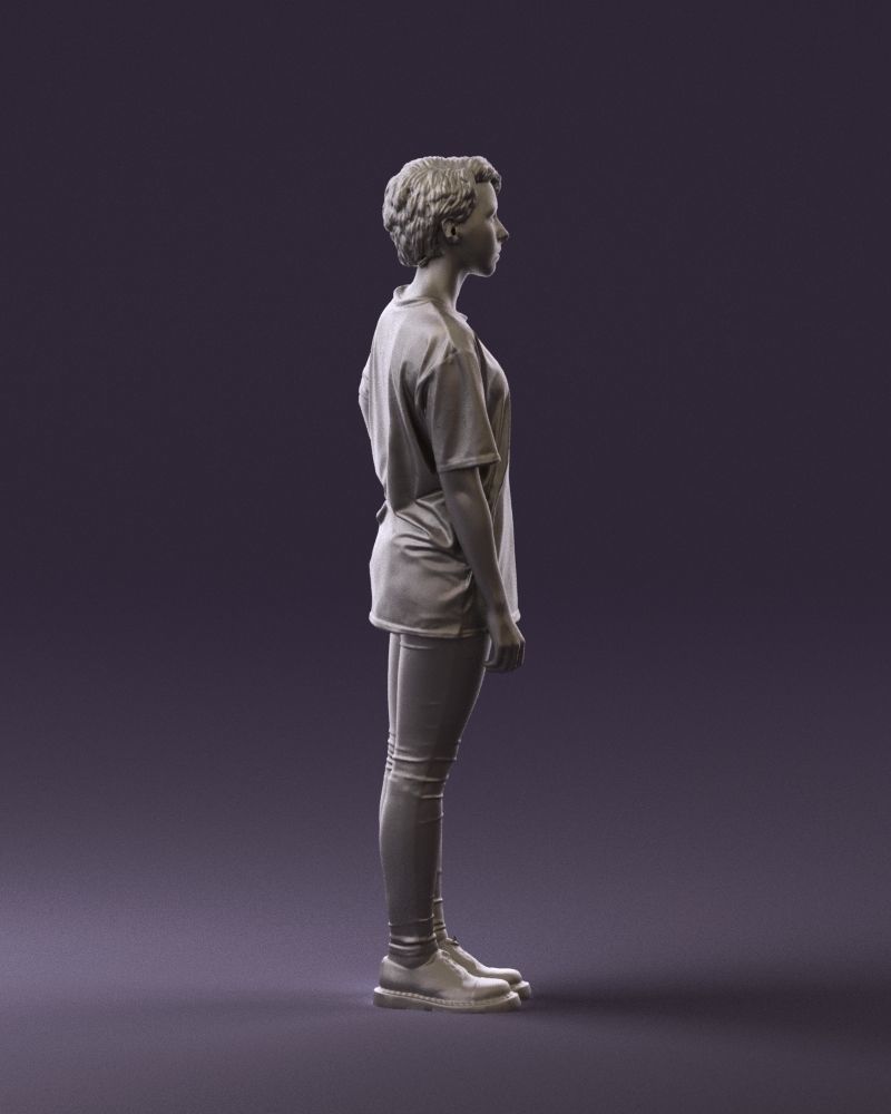 Woman in shirt with eyes 0713 3D Print Ready 3D print model_8