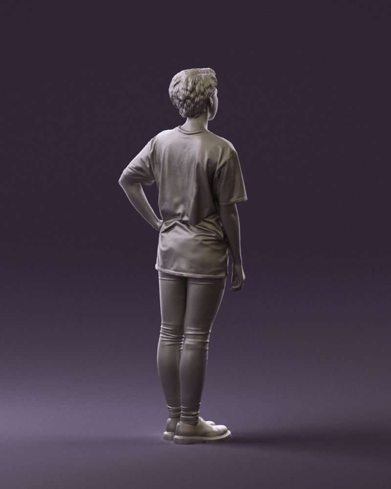 Woman in shirt with eyes 0713 3D Print Ready 3D print model_10